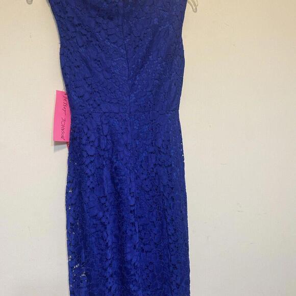 Betsey Johnson Sheath Dress Women's Size 4 Blue Floral Printed Sleeveless - Picture 9 of 13
